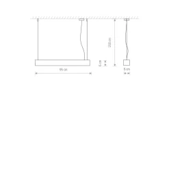 Wohnzimmerlampen|Metall Lampen*Nowodvorski Hängeleuchte Esstisch T8 LED 3000 K 2300 lm B: 95 cm lang