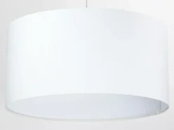 Hängelampen|Esszimmer Lampen*BPS Koncept Hängeleuchte Esstisch Weiß Stoff Wohnzimmer