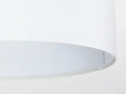 Hängelampen|Esszimmer Lampen*BPS Koncept Hängeleuchte Esstisch Weiß Stoff Wohnzimmer