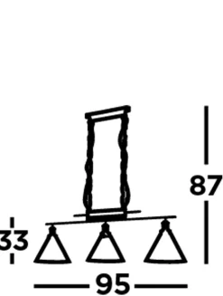 Searchlight Hängeleuchte 3-flammig Chrom Klar E27 Vintage Design< Hängelampen|Esszimmer Lampen