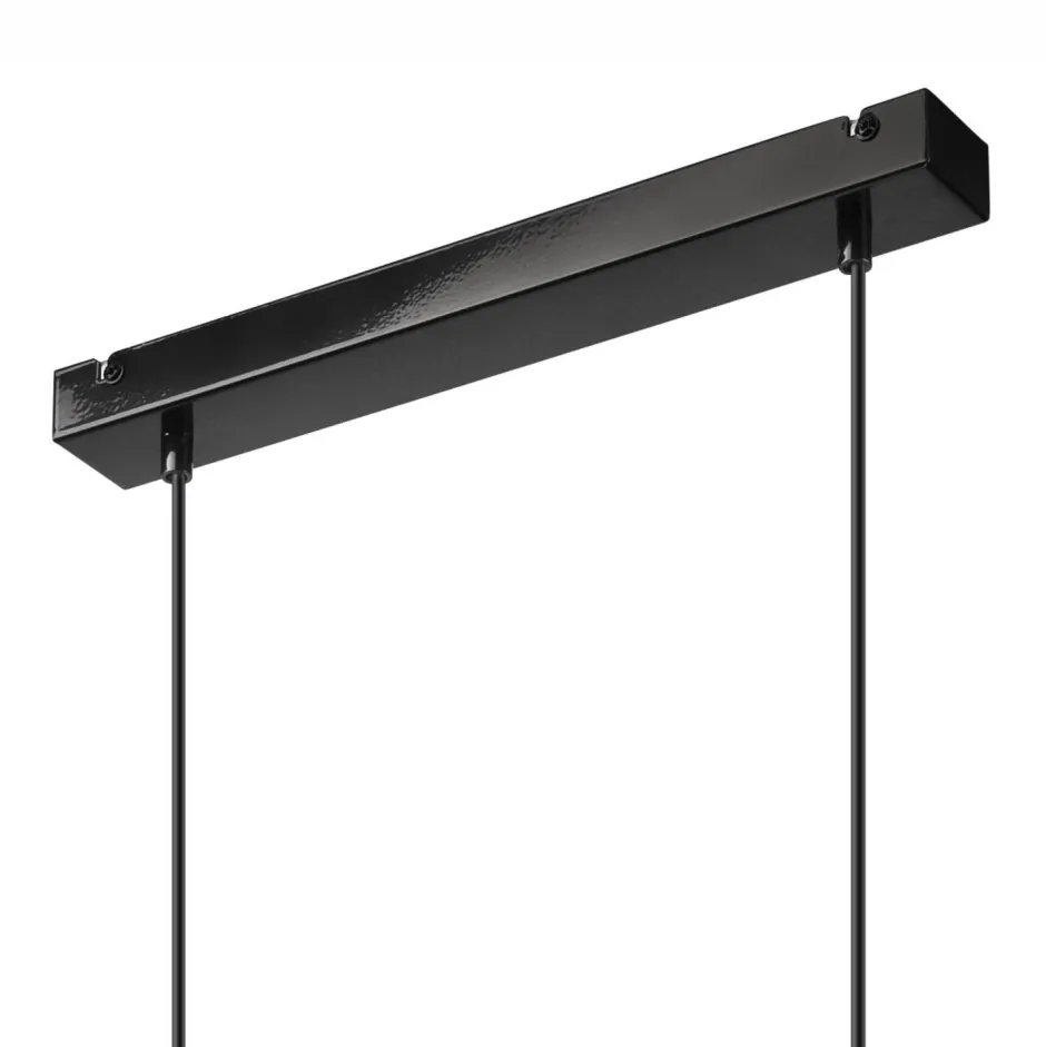 Hängelampen|Esszimmer Lampen*Lamkur Hängeleuchte 2-flammig E27 in Schwarz Gold Metall Draht