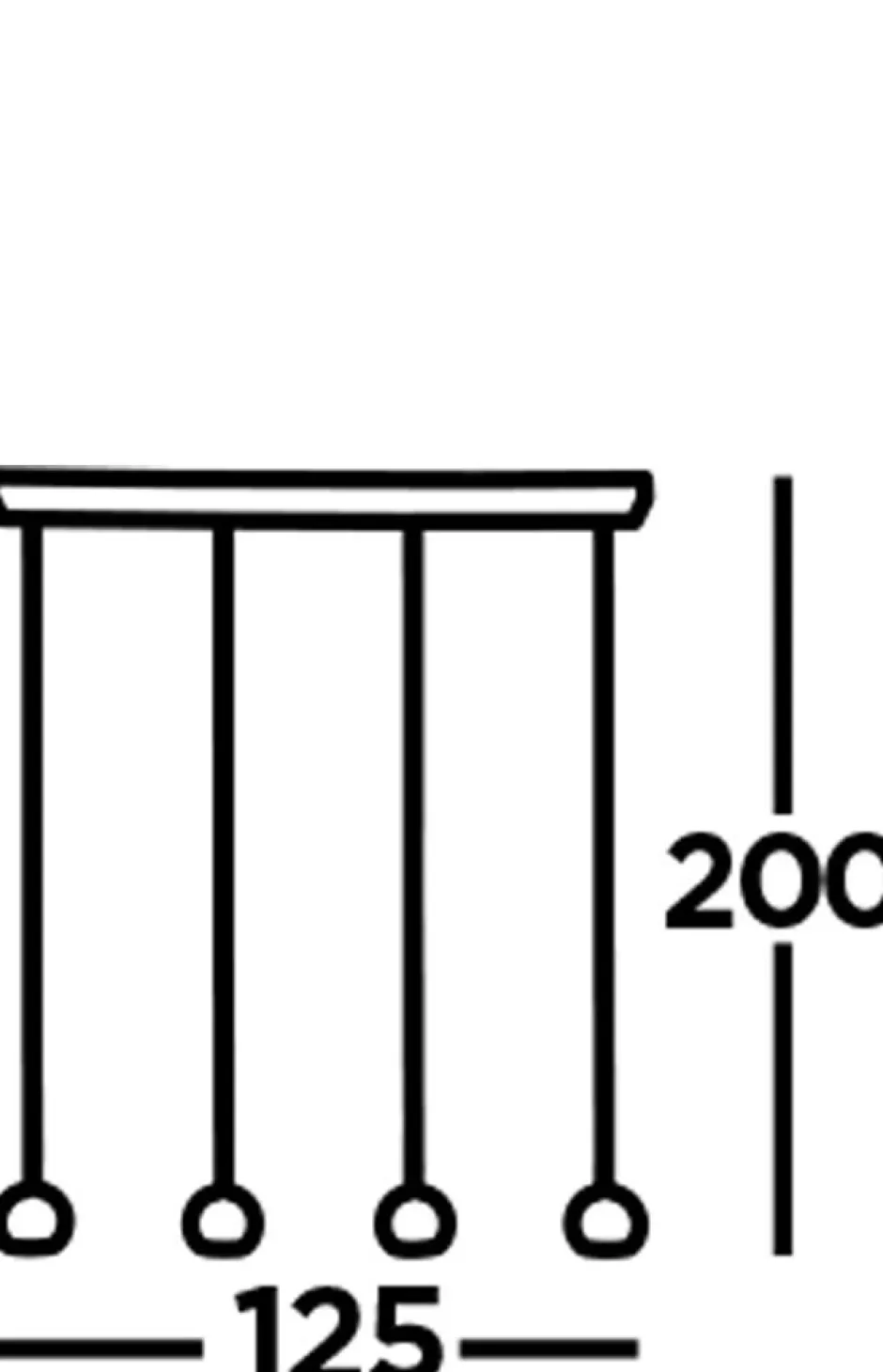 Searchlight Hängeleuchte 4-flammig GU10 Schwarz B: 125 cm lang< Hängelampen|Esszimmer Lampen