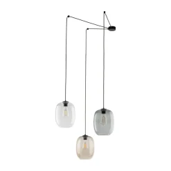 TK Lighting Hängeleuchte 3-flammig H: max. 2,1 m verstellbar Rauchglas< Hängelampen|Bürolampen