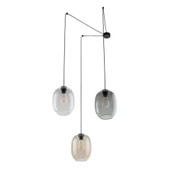 TK Lighting Hängeleuchte 3-flammig H: max. 2,1 m verstellbar Rauchglas< Hängelampen|Bürolampen