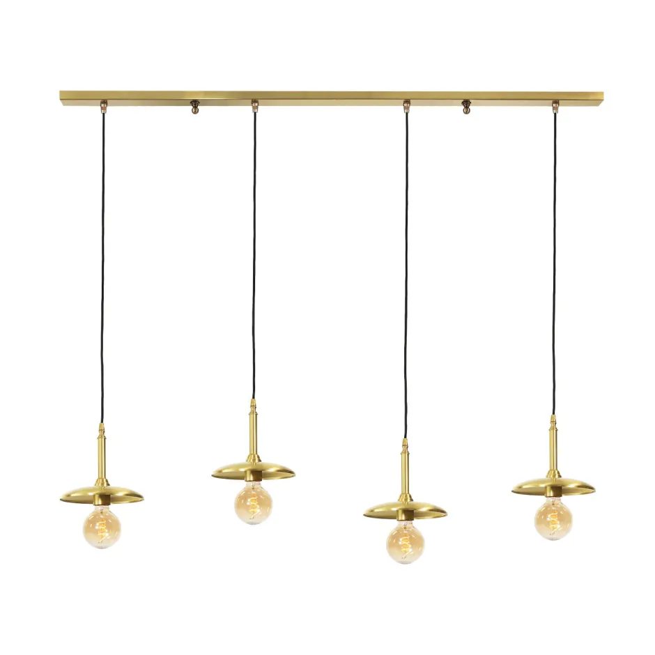 Hängelampen|Feuchtraumleuchten*Giovanni Battista Hängeleuchte 4-flammig in Bronze hell E27 Echt-Messing