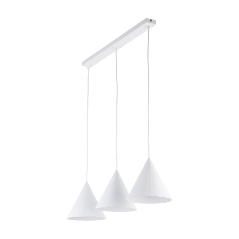 Hängelampen|Esszimmer Lampen*TK Lighting Hängeleuchte 3-flammig Metall L: 75 cm Weiß E27 CODY