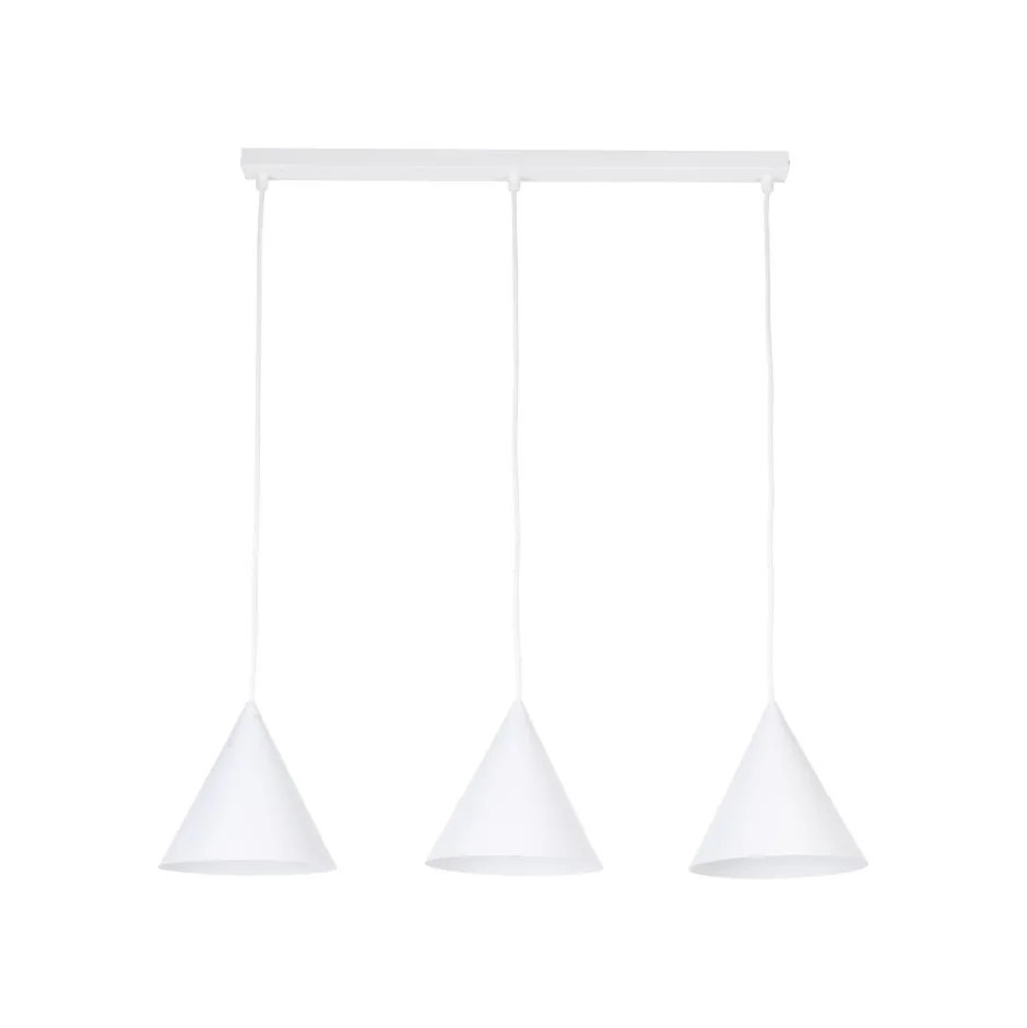 Hängelampen|Esszimmer Lampen*TK Lighting Hängeleuchte 3-flammig Metall L: 75 cm Weiß E27 CODY