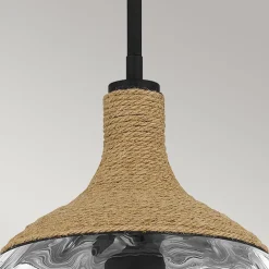 Elstead Hängeleuchte Glas Ø 30,2 cm H: max. 140,7 cm E27< Hängelampen|Wohnzimmerlampen