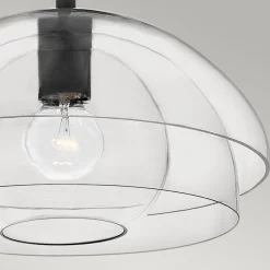 Elstead Hängeleuchte Glas D: 40,7 cm H: max. 106,6 cm verstellbar< Hängelampen|Bürolampen