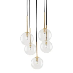 TK Lighting Hängeleuchte Glas Metall Ø 35 cm 5-flammig G9 verstellbar< Hängelampen|Esszimmer Lampen