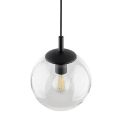 TK Lighting Hängeleuchte Glas Metall Ø 30 cm rund E27 Kugel H: max. 1,7 m< Hängelampen|Esszimmer Lampen