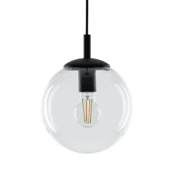 TK Lighting Hängeleuchte Glas Metall Ø 30 cm rund E27 Kugel H: max. 1,7 m< Hängelampen|Esszimmer Lampen