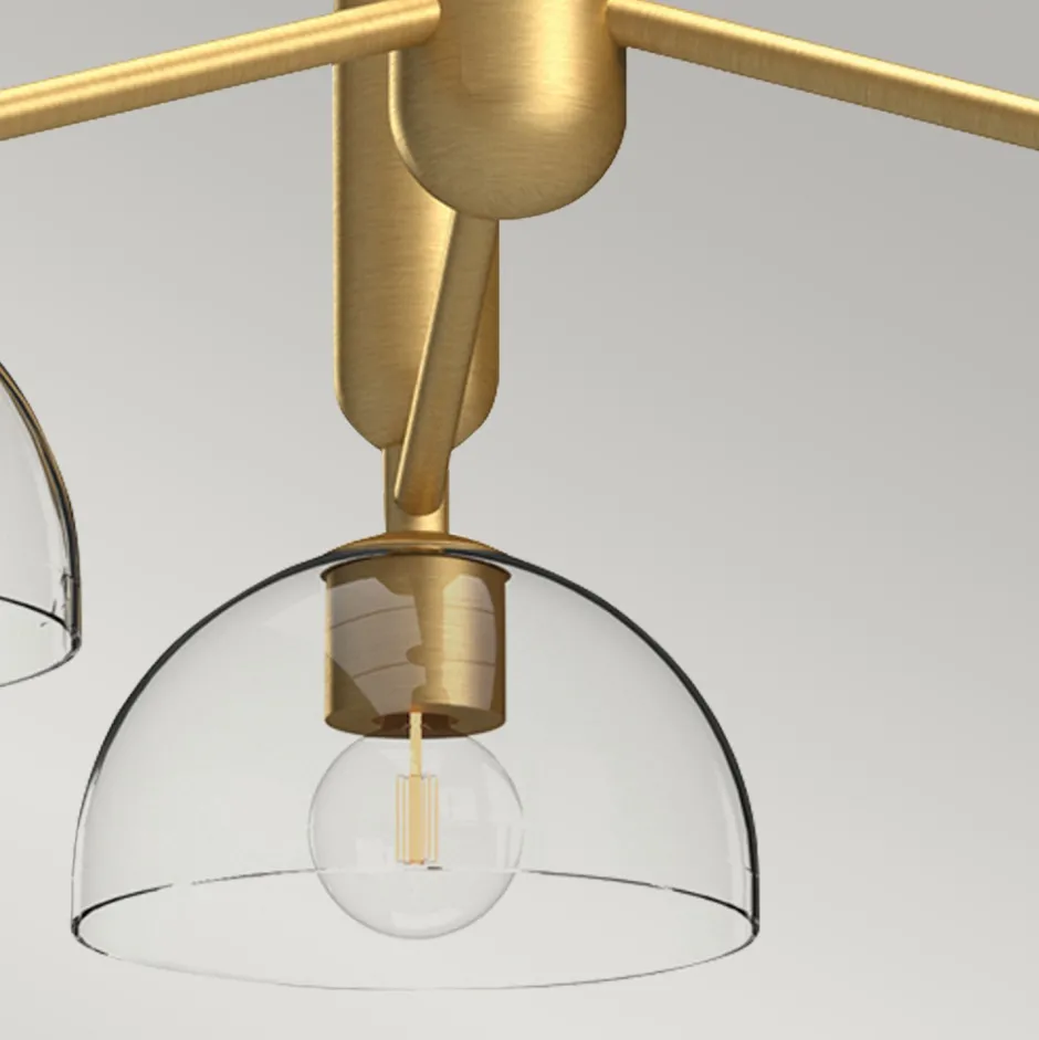 Elstead Hängeleuchte Glas Metall 96,8 cm breit 3-flammig E27< Hängelampen|Esszimmer Lampen