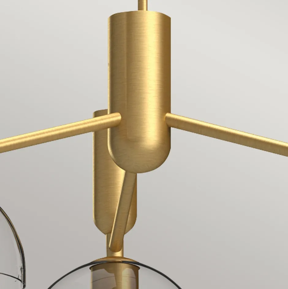 Elstead Hängeleuchte Glas Metall 96,8 cm breit 3-flammig E27< Hängelampen|Esszimmer Lampen