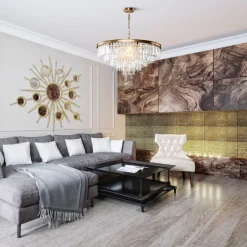 Maytoni Hängeleuchte Glas Metall E14 Ø 70 cm H: max. 120 cm< Hängelampen|Esszimmer Lampen