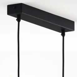 Hängelampen|Esszimmer Lampen*Jupiter Hängeleuchte Glas Metall G9 2-flammig in Schwarz Gold