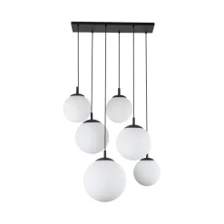 TK Lighting Hängeleuchte Glas Metall L: 77 cm H: max. 140 cm 6x E27< Hängelampen|Esszimmer Lampen