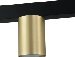 Masterlight Hängeleuchte Gold Schwarz verstellbar Metall 4-flammig< Hängelampen|Wohnzimmerlampen