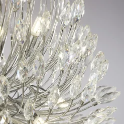 Hängelampen|Wohnzimmerlampen*Searchlight Hängeleuchte groß Ø 51 cm H: max. 286 cm verstellbar Kristall