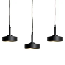 Giovanni Battista Hängeleuchte groß B: 150 cm Messing Eisen in Schwarz Gold E27< Hängelampen|Feuchtraumleuchten