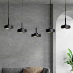 Giovanni Battista Hängeleuchte groß B: 150 cm Messing Eisen in Schwarz Gold E27< Hängelampen|Feuchtraumleuchten