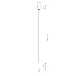 Schlafzimmer Lampen|Feuchtraumleuchten*Nowodvorski Hängeleuchte GU10 R35 Ø 4 cm Hellgrau Metall Modern ROJA