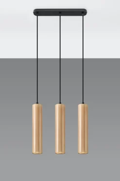 Hängelampen|Esszimmer Lampen*Sollux Hängeleuchte Holz 2-flammig GU10 BAYLEE Esszimmer