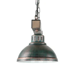 Hängelampen|Esszimmer Lampen*Luminex Hängeleuchte Holz Metall E27 in Kupfer Antik HAKON