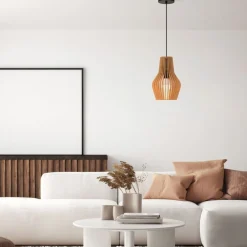 Maytoni Hängeleuchte Holz Metall E27 Ø 30 cm H: max. 347,5 cm< Hängelampen|Esszimmer Lampen