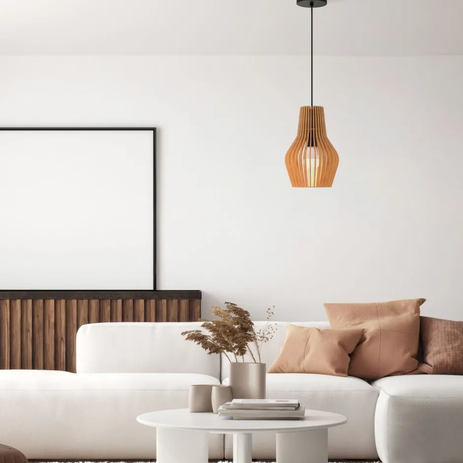 Maytoni Hängeleuchte Holz Metall E27 Ø 30 cm H: max. 347,5 cm< Hängelampen|Esszimmer Lampen