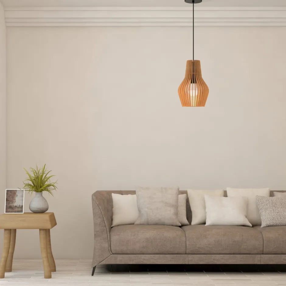 Maytoni Hängeleuchte Holz Metall E27 Ø 30 cm H: max. 347,5 cm< Hängelampen|Esszimmer Lampen