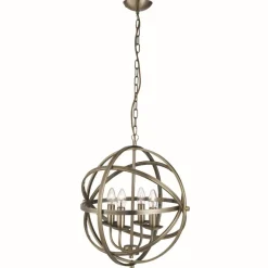 Searchlight Hängeleuchte in Bronze 4-flmg< Rustikale Lampen|Wohnzimmerlampen