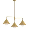 Elstead Hängeleuchte in Gold B: 96,5 cm H: max. 168 cm 3x E27< Hängelampen|Esszimmer Lampen