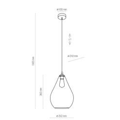 TK Lighting Hängeleuchte in Graphit Schwarz Tropfen Lampe GAWA< Hängelampen|Esszimmer Lampen