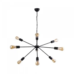 Nowodvorski Hängeleuchte in Schwarz Ø77cm 9-flmg< Hängelampen|Esszimmer Lampen