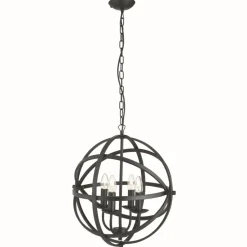 Searchlight Hängeleuchte in Schwarz 4-flmg< Hängelampen|Vintage Lampen