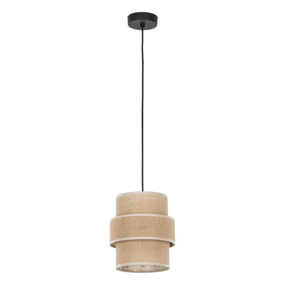 Hängelampen|Esszimmer Lampen*TK Lighting Hängeleuchte Jute Metall Ø 20 cm E27 Boho Design GREET