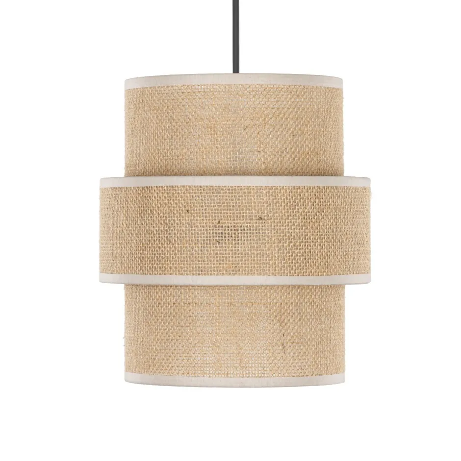 Hängelampen|Esszimmer Lampen*TK Lighting Hängeleuchte Jute Metall Ø 20 cm E27 Boho Design GREET