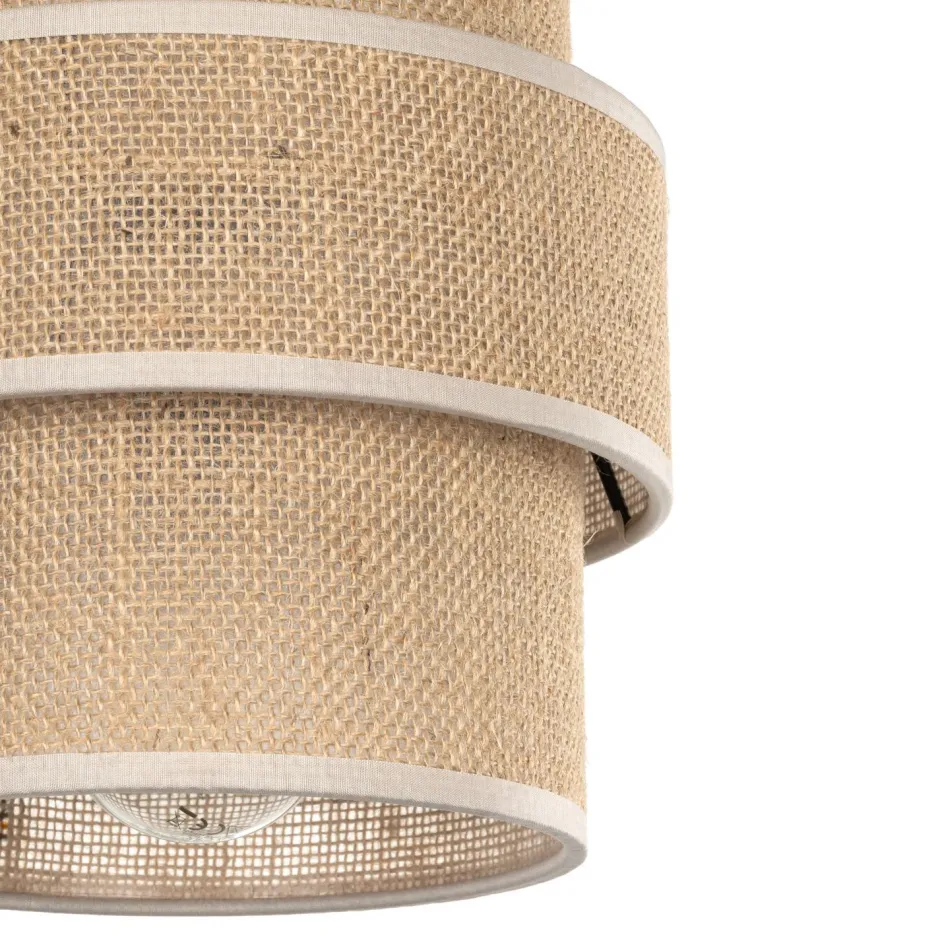 Hängelampen|Esszimmer Lampen*TK Lighting Hängeleuchte Jute Metall Ø 20 cm E27 Boho Design GREET