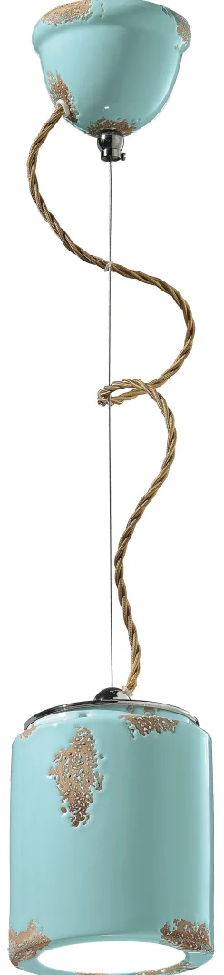 Bürolampen|Wohnzimmerlampen*Ferroluce Hängeleuchte Keramik E27 Ø 12,5 cm H: max. 114 cm rund