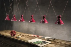 Wohnzimmerlampen|Keramiklampen*Ferroluce Hängeleuchte Keramik E27 Bordeaux Shabby Antik ANNA