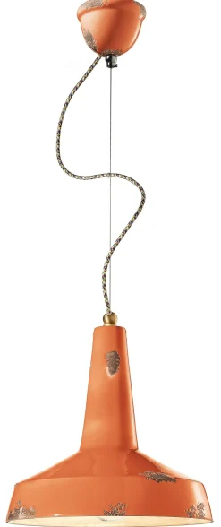 Ferroluce Hängeleuchte Keramik E27 rund Ø 35 cm H: max. 133 cm< Bürolampen|Wohnzimmerlampen