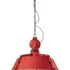 Wohnzimmerlampen|Keramiklampen*Ferroluce Hängeleuchte Keramik H: max. 110 cm Rot Shabby Antik