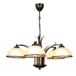 Luminex Hängeleuchte KORFU in Messing Antik 5-flmg< Hängelampen|Esszimmer Lampen