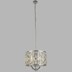 Hängelampen|Esszimmer Lampen*Searchlight Hängeleuchte Kristall 5x E14 D: 44 cm Art Déco rund