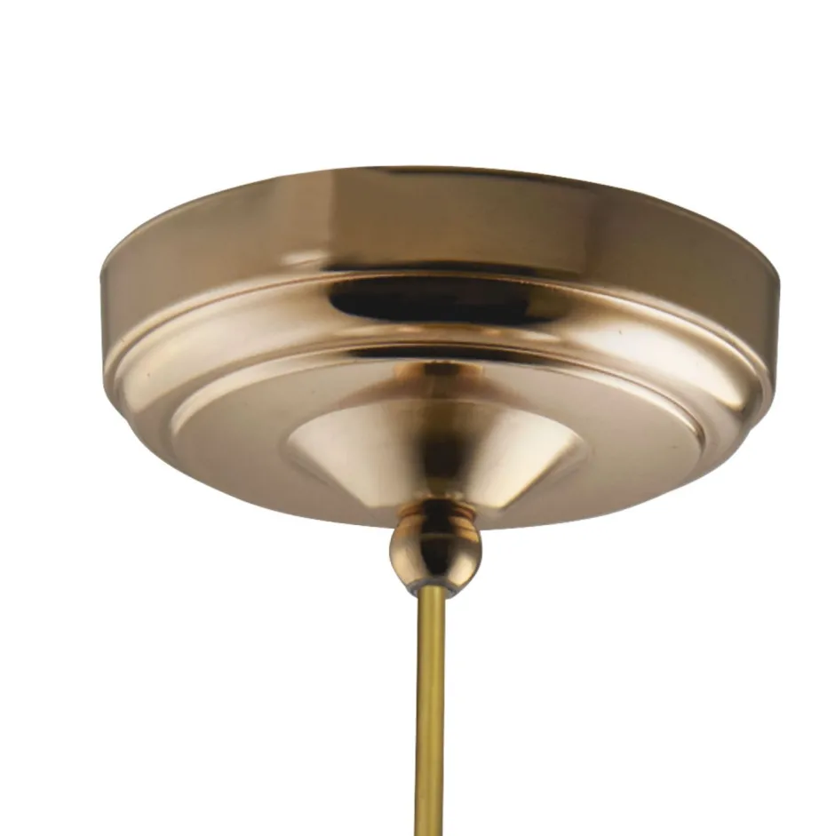 Wohnzimmerlampen|Glaslampen*Searchlight Hängeleuchte Kugel Glas Ø 30 cm E27 in Messing Antik Bernstein