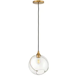 Hängelampen|Bürolampen*Elstead Hängeleuchte Kugel Metall Glas E27 D: 27,4 cm Vintage Design