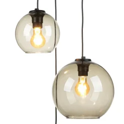 Glaslampen|Retro Lampen*Nowodvorski Hängeleuchte Kugel Schirm Glas T: max. 100cm 3x E27