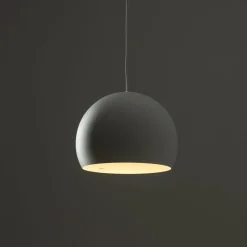 Hängelampen|Esszimmer Lampen*Nowodvorski Hängeleuchte Kugelschirm Ø 27,5 cm GU10 Weiß Metall Retro