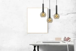 Hängelampen|Kugellampen*Masterlight Hängeleuchte Kugelschirm Ø 20 cm Glas verstellbar E27